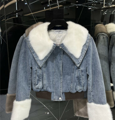 chanel new autumn and winter mink down jacket