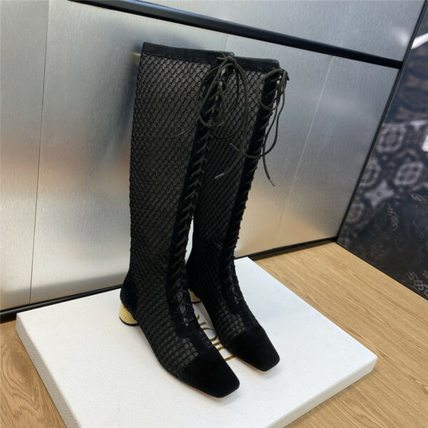 dior metallic pearl heel knight boots for women