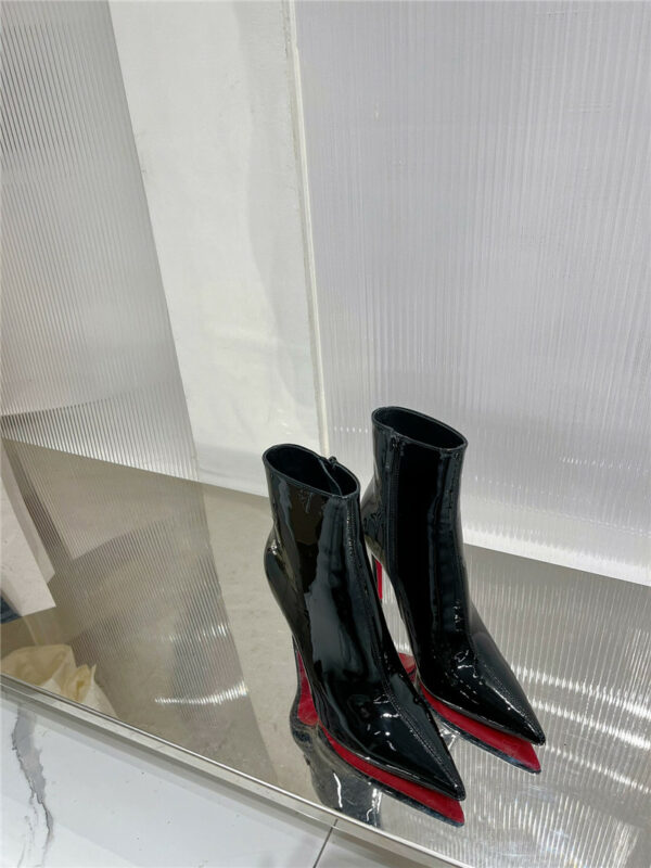 Christian Louboutin high-heeled leather short boots