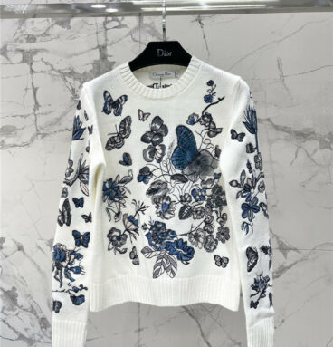 dior embroidered sweater