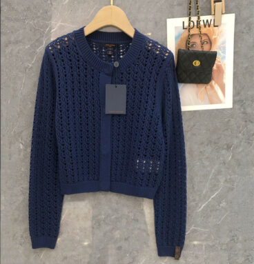 louis vuitton LV new hollow knitted cardigan