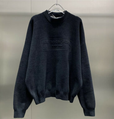 alexander wang embossed letter sweater