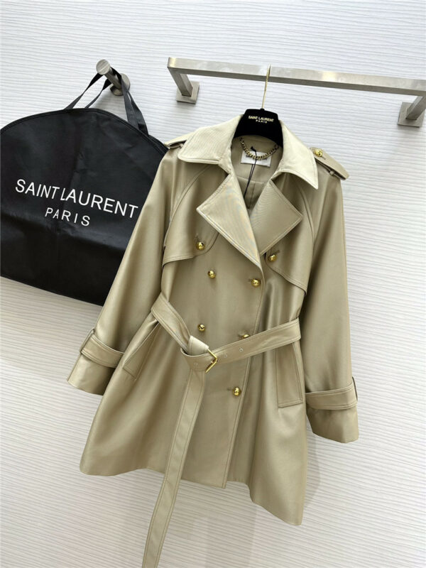 YSL matte trench coat short coat
