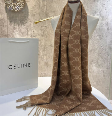 celine monogram cashmere scarf