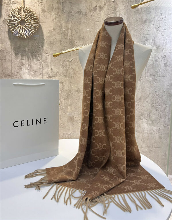 celine monogram cashmere scarf