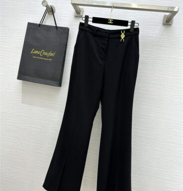 versace new versatile black straight trousers