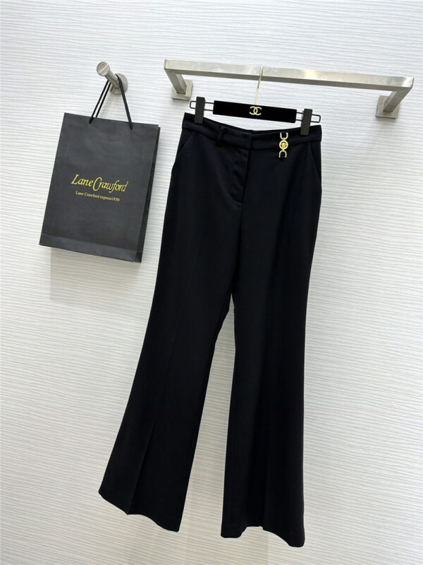 versace new versatile black straight trousers