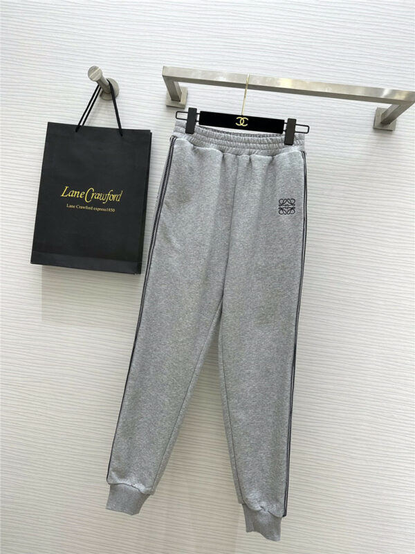casual sweatpants decorated with loewe logo webbing