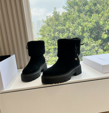 celine new autumn and winter warm fur boots