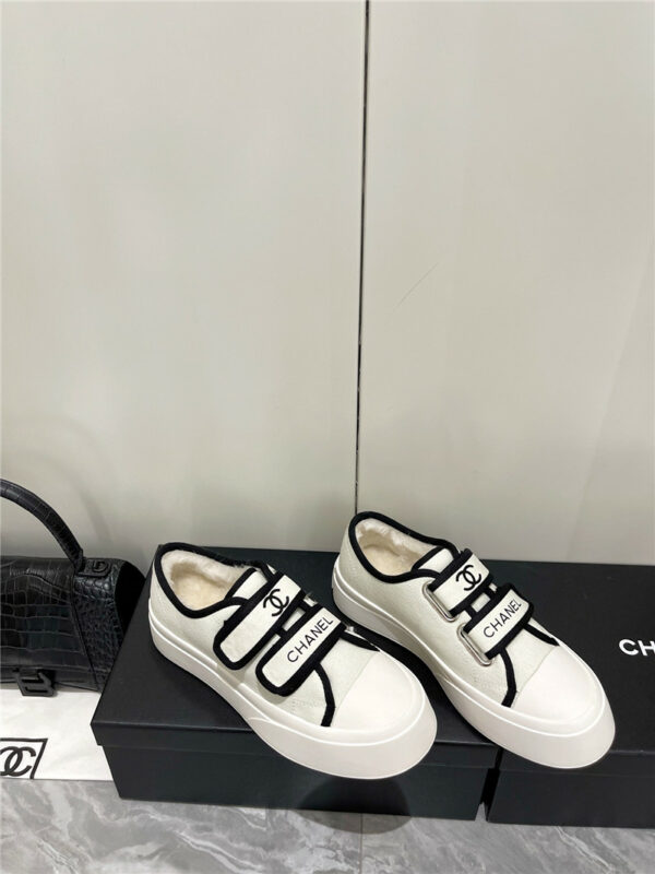 chanel fur integrated second-hand casual shoes