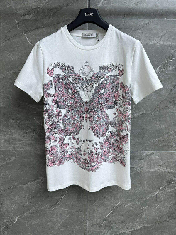 dior butterfly print T-shirt