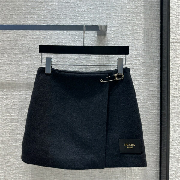 prada dark gray short skirt