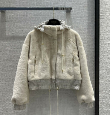 fendi autumn and winter plush reversible coat