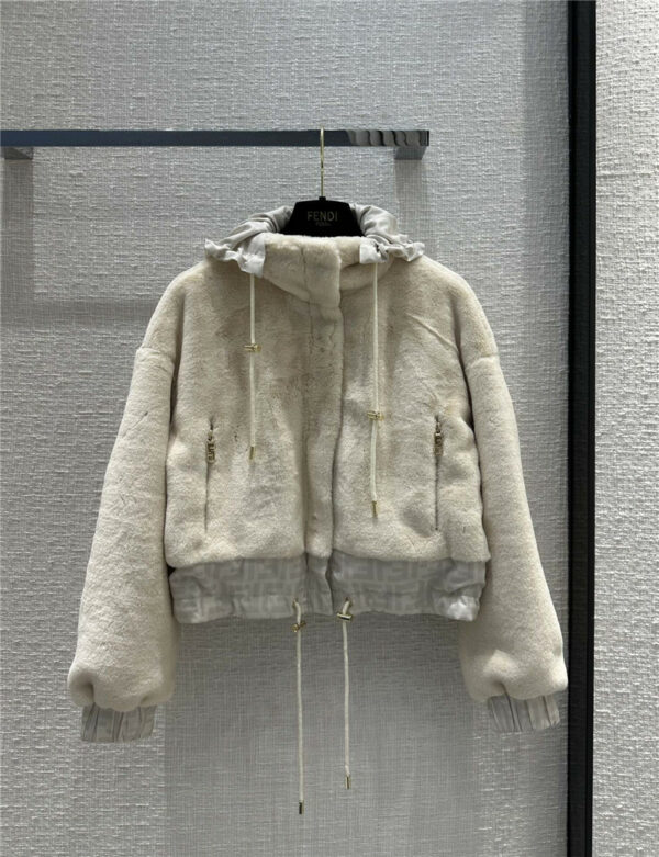 fendi autumn and winter plush reversible coat