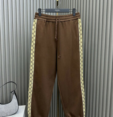 gucci patchwork jogging trousers