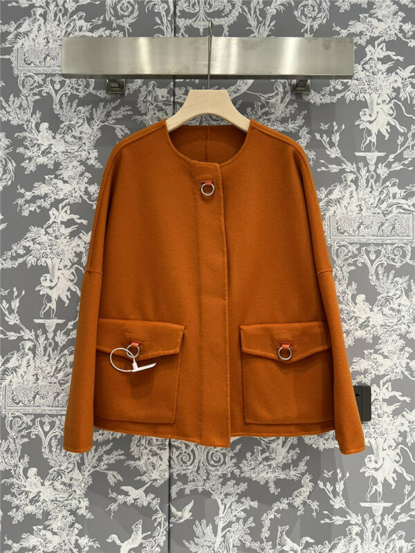Hermès new autumn and winter woolen short coat