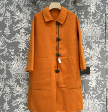 Hermès new autumn and winter woolen long coat