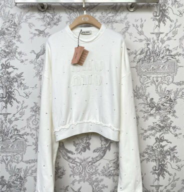 miumiu new autumn and winter diamond sweatshirt