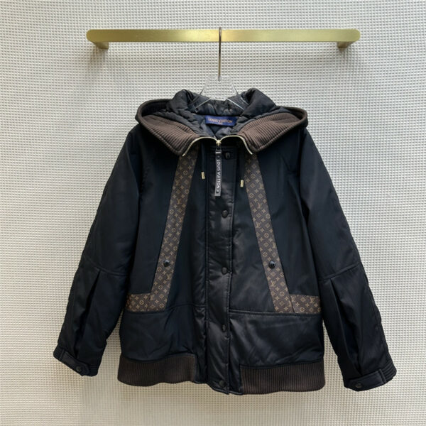louis vuitton LV hooded quilted jacket
