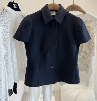 Dior new early spring silk wool short-sleeved jacket