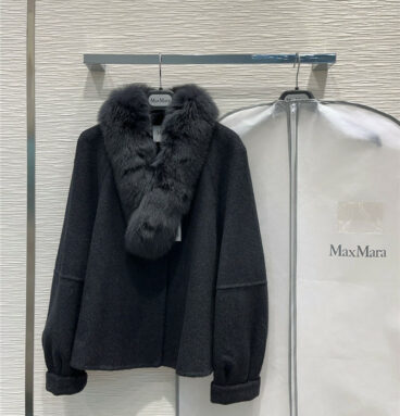 MaxMara new fur collar detachable jacket