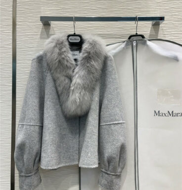 MaxMara new fur collar detachable jacket