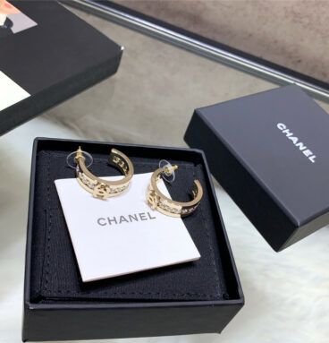 chanel classic double c earrings