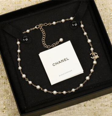 chanel small flower double choker necklace