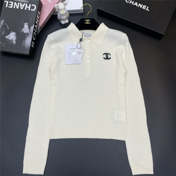 chanel skin-friendly wool stretch pitted sweater