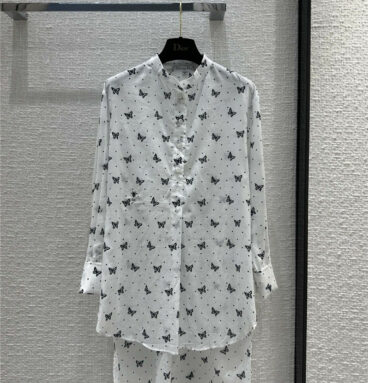 dior butterfly element pattern large shirt