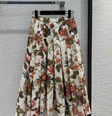 Dior Rui floral butterfly element pattern long skirt