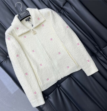 chanel grained wool knitted jacket