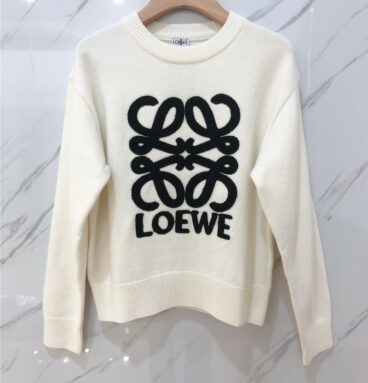 loewe new logo embroidered pullover sweater