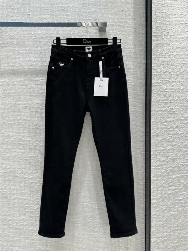dior fleece washed jeans