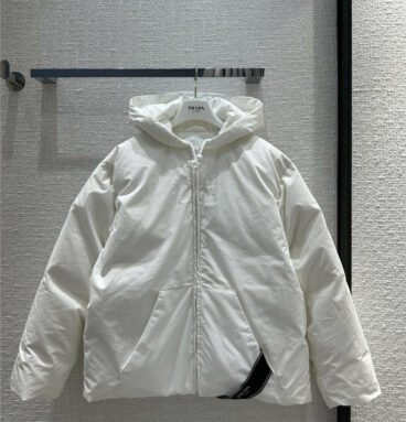 prada white anpanman hooded down jacket