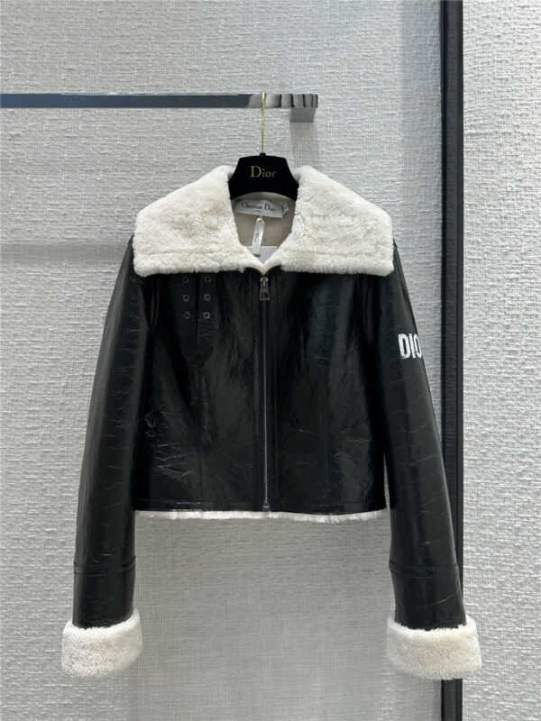 dior fur all-in-one motorcycle jacket