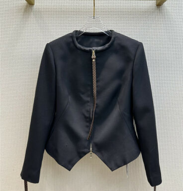louis vuitton LV black tapered silhouette long-sleeved casual jacket
