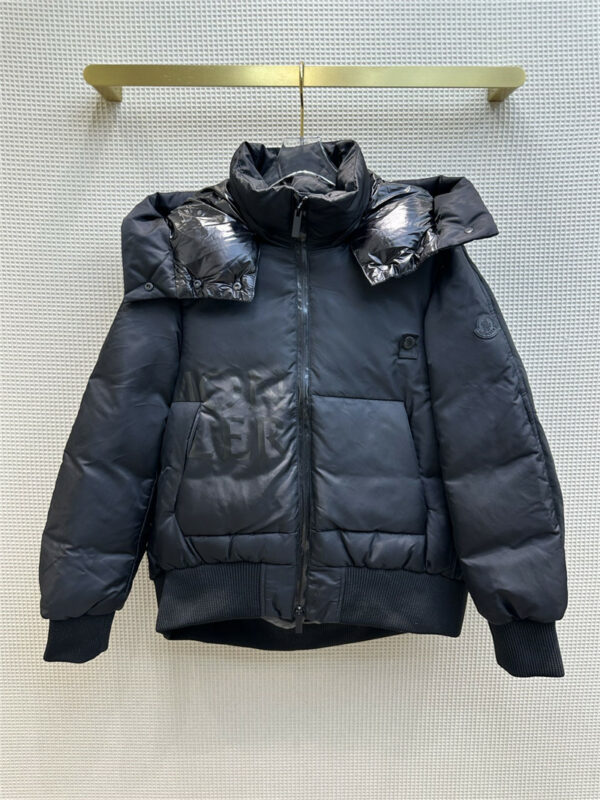 moncler hooded stand collar down jacket