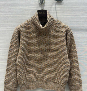 loro piana leather-trimmed cashmere sweater