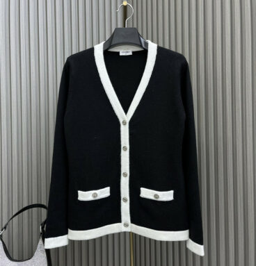 chanel wool knitted cardigan