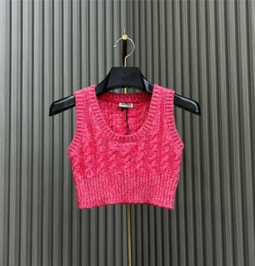 miumiu short knitted vest