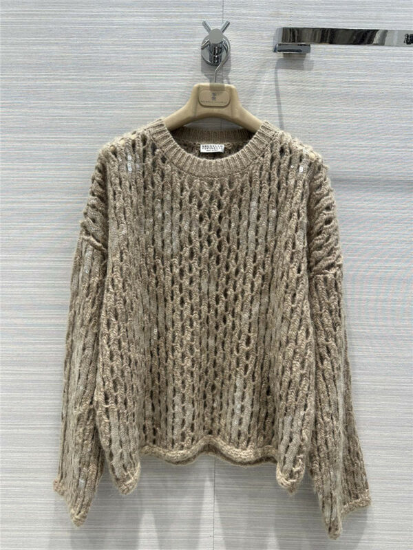 BC mohair water-soluble thread beaded embroidery crochet sweater
