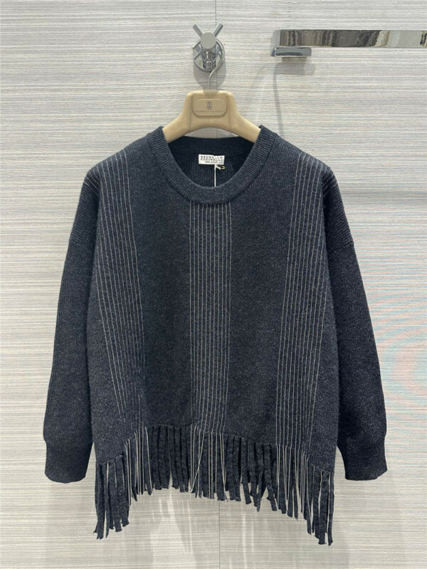 BC new cashmere fringed top