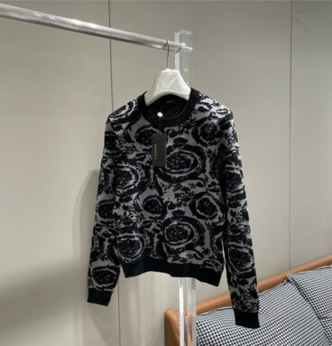 versace new baroque pattern sweater