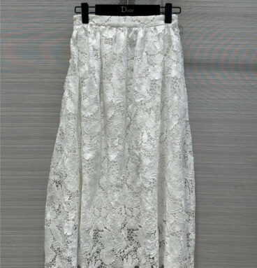 dior water soluble floral heavyweight gauze skirt