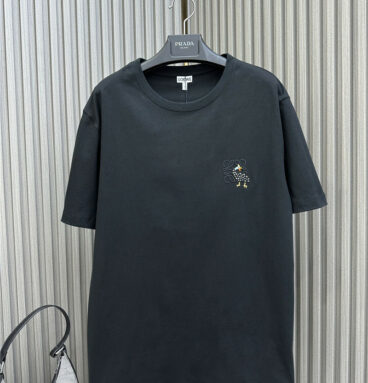loewe heavy embroidery round neck T-shirt