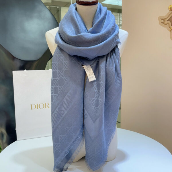 dior metallic plaid shawl