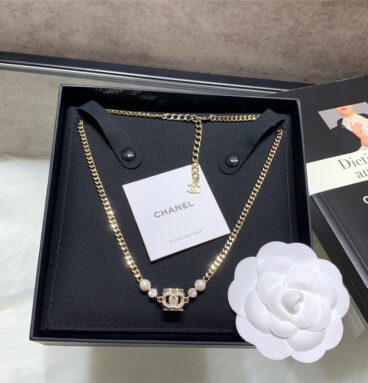 chanel double c dice necklace
