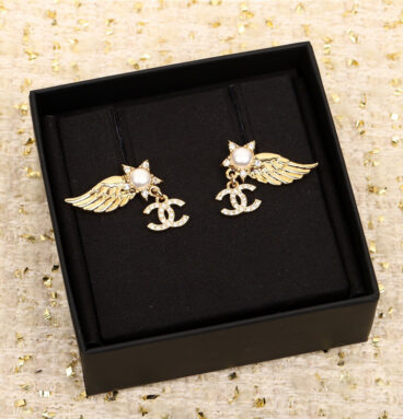 chanel wing earrings