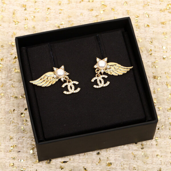 chanel wing earrings